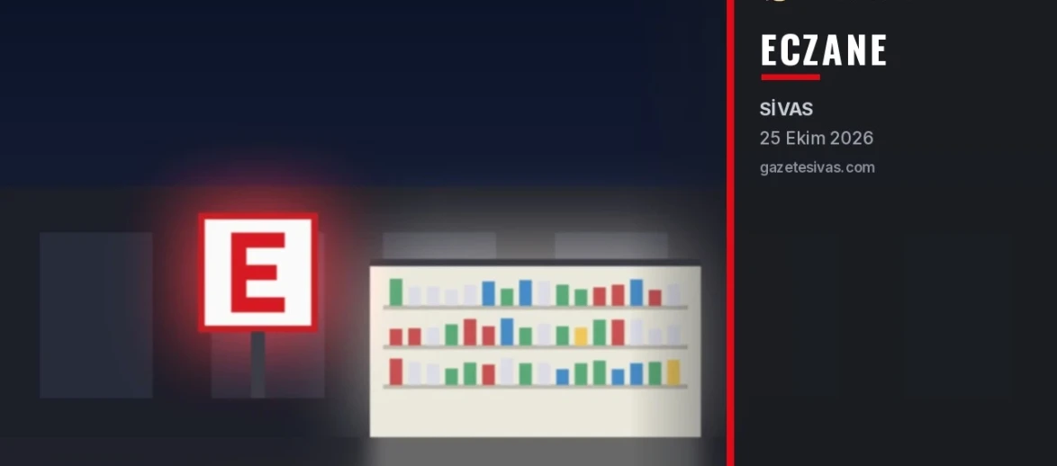 Sivas'ta bugün nöbetçi eczaneler (25 Ekim 2026)