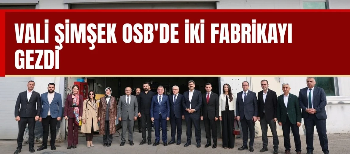 Vali Şimşek OSB'de iki fabrikayı gezdi