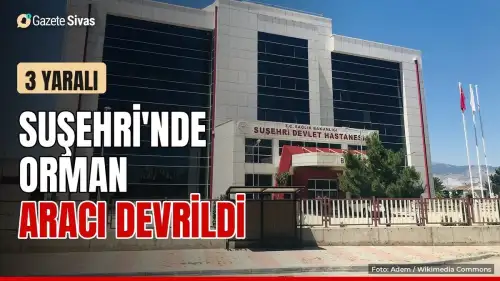 Suşehri'nde orman aracı devrildi: 3 yaralı