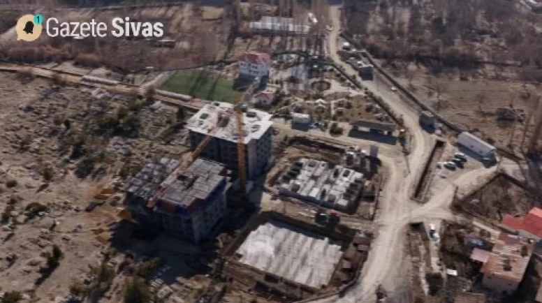 Sivas'ta Deprem Sonrası İnşa Edilen Afet Konutları Hızla Yükseliyor!
