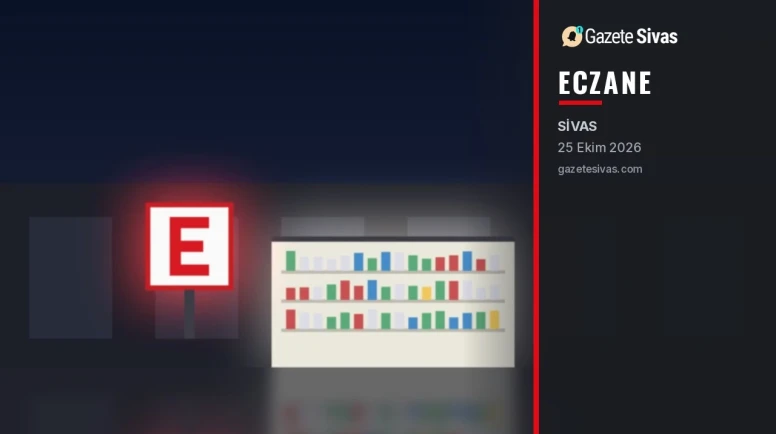 Sivas'ta bugün nöbetçi eczaneler (25 Ekim 2026 Pazar)