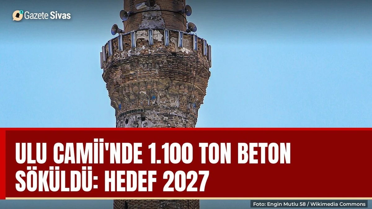 Ulu Camii'nde 1.100 ton beton söküldü