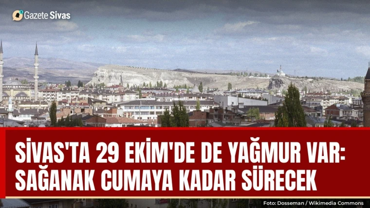 Bulutlu bir günde Sivas kent merkezinin genel görünümü
