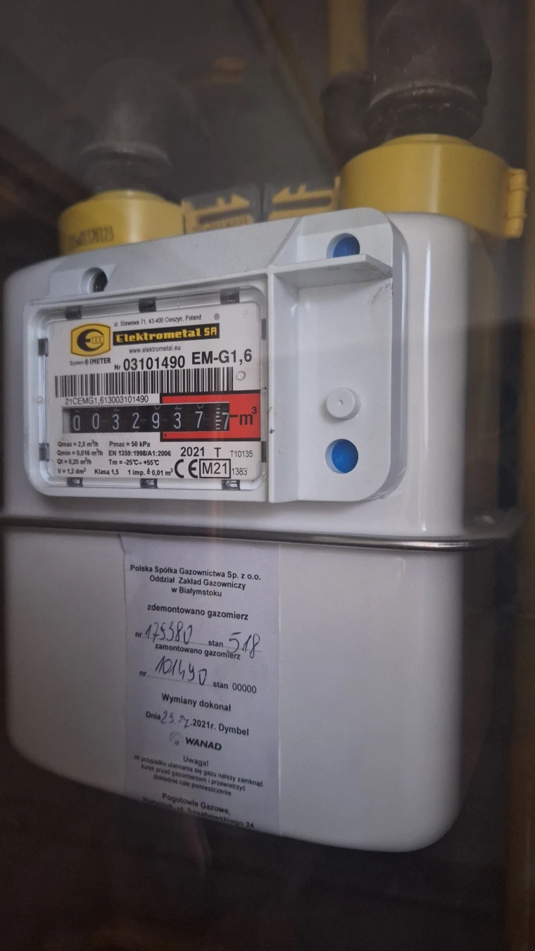 Konutta kullanılan bir doğal gaz sayacı